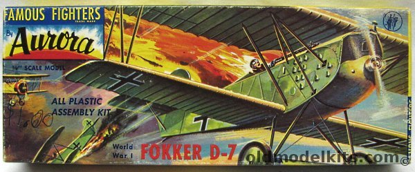 Aurora 1/48 Fokker D-7 (D-VII DVII), 106-69 plastic model kit